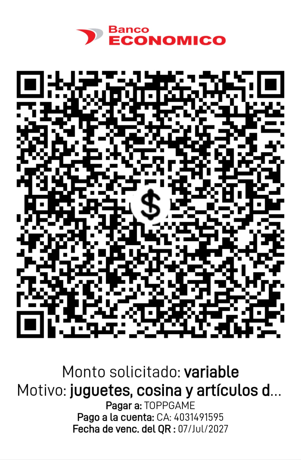 QR Banco Economico